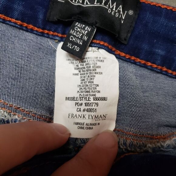 Frank Lyman Skinny Jeans Distressed Look XL - Picture 6 of 11